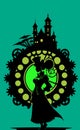 Steampunk silhouette graphical vector svg