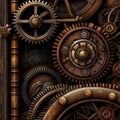 Steampunk machine background Royalty Free Stock Photo