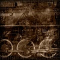Steampunk machinery illustration