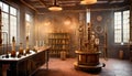 Steampunk Mad Scientist Laboratory Background Royalty Free Stock Photo