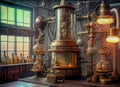 Steampunk Mad Scientist Laboratory Background Royalty Free Stock Photo