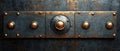 Steampunk Metal Panel Texture Royalty Free Stock Photo