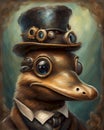 Steampunk Platypus Portrait