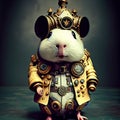 Steampunk Portrait Guinea Pig with generative AI technology