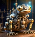 Steampunk Robot Machine Mechanical Frog