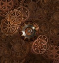 Steampunk rusty background Royalty Free Stock Photo