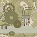 Steampunk seamless pattern