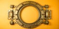 Steampunk Spaceship with Large Round Window and Gears