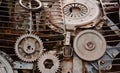 Steampunk style mechanical background Royalty Free Stock Photo