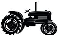 Steampunk Tractor Silhouette, Tractors Vector Silhouette,Tractor Silhouettes Modern and Antique Royalty Free Stock Photo