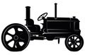 Steampunk Tractor Silhouette, Tractors Vector Silhouette,Tractor Silhouettes Modern and Antique Royalty Free Stock Photo