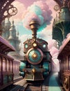 Steampunk Train with Intricate Details