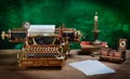 Steampunk Typewriter. Royalty Free Stock Photo