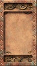 Steampunk vintage looking vertical background frame