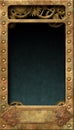 Steampunk vintage looking vertical background frame