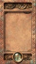 Steampunk vintage looking vertical background frame