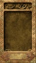 Steampunk vintage looking vertical background frame