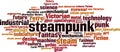 Steampunk word cloud Royalty Free Stock Photo