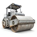 Steamroller isolated on white background Royalty Free Stock Photo