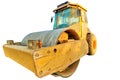 Steamroller isolated on white Royalty Free Stock Photo