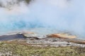 Steamy blue lake, Grand Prismatic Spring Royalty Free Stock Photo