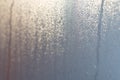 Steamy window glass background macro selective focus Royalty Free Stock Photo