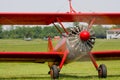 Stearman red biplane Royalty Free Stock Photo