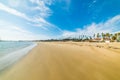 Stearns Wharf beach in Santa Barbara Royalty Free Stock Photo