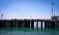 Side View of Stearns Wharf on a Summer Day - Santa Barbara, California Royalty Free Stock Photo