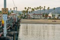 Stearns Wharf, a pier in the harbor in Santa Barbara Royalty Free Stock Photo