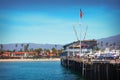 Stearns Wharf in Santa Barbara, California - USA.