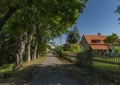 Stedra village in Slavkovsky les national park in summer day Royalty Free Stock Photo