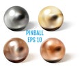 Stee, copperand brassl pinball balls