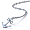 Steel anchor with long chain 3D
