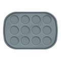 Steel bakeware icon cartoon vector. Kitchen pan