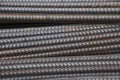 Steel bars.Reinforcing bar.rusty steel bars construction materials, in a construction site