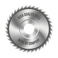 Steel blade for the saw, vector illustration. Royalty Free Stock Photo