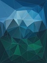 Cadet blue, sky blue, steel blue, teal, dark slate gray colors abstract low poly vector background