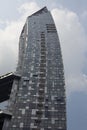 Steel blue glass high rise building skyscrapers, industrial architecture Royalty Free Stock Photo