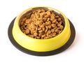 A Steel Bowl full of dog-food Royalty Free Stock Photo