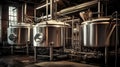 steel brewery equipment Royalty Free Stock Photo