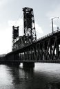 Steel Bridge B/W Royalty Free Stock Photo