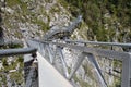 Steel bridge in the bavarian alps, Germany