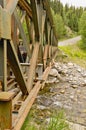 Steel bridge construction detail Royalty Free Stock Photo