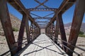 Steel Bridge Construction in Tilcara, Argentina Royalty Free Stock Photo