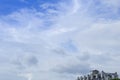 Steel bridge frame with blue sky