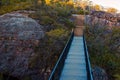 Steel bridge mountain lookout Blue Mountains Australia Royalty Free Stock Photo