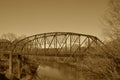 Steel Bridge, A Study in Sepia Royalty Free Stock Photo