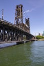 Steel Bridge on the Willamette River in Portland Oregon