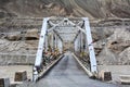 A steel bridge at Zanskar valley in Ladakh, India Royalty Free Stock Photo